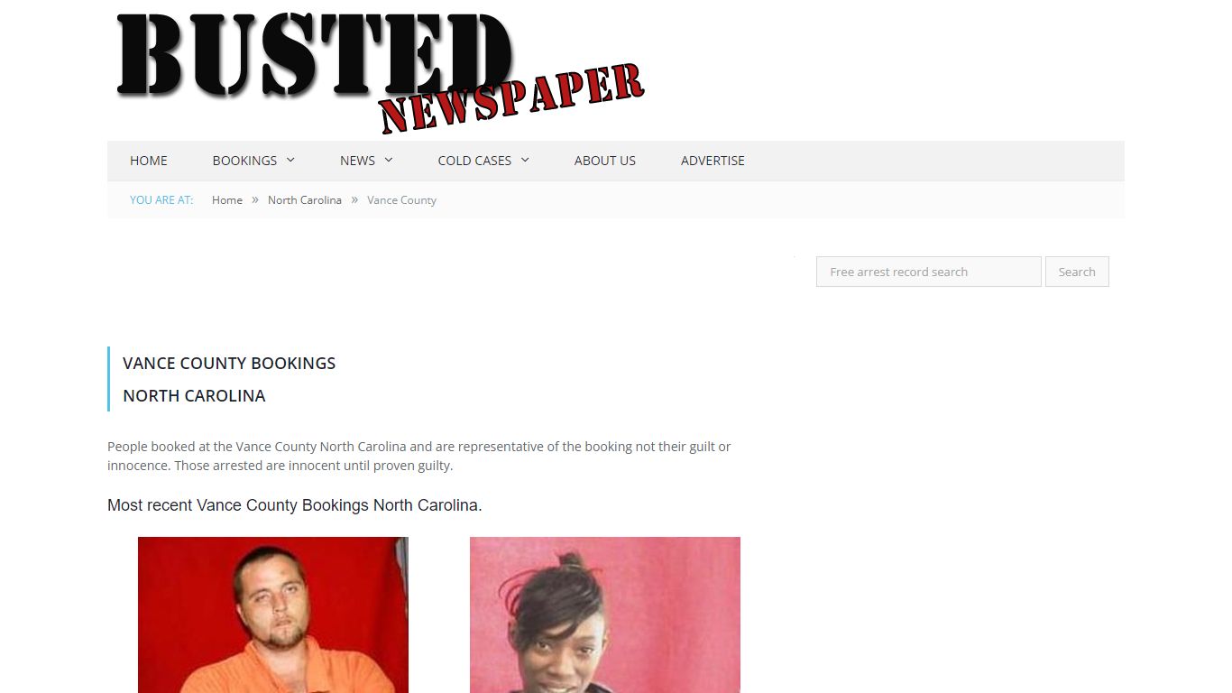 Vance County, NC Mugshots - BUSTEDNEWSPAPER.COM